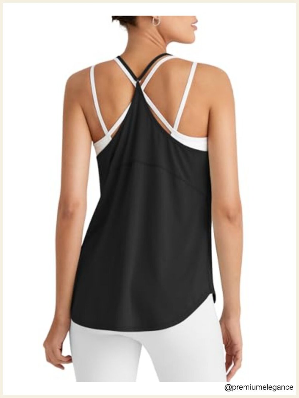 Women's Racerback Tank Top Moisture Wicking Spaghetti Strap Loose Fit